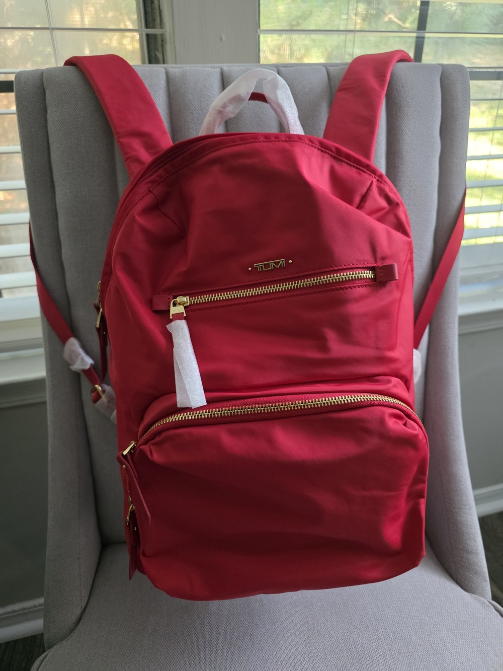 TUMI Women's Red Backpack - Stylish Everyday Carry NWT.